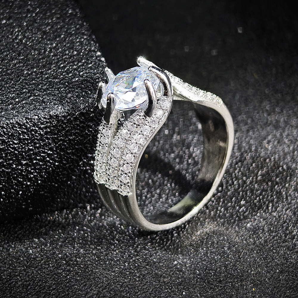 Womens Classic Six-Prong Luxury Ring