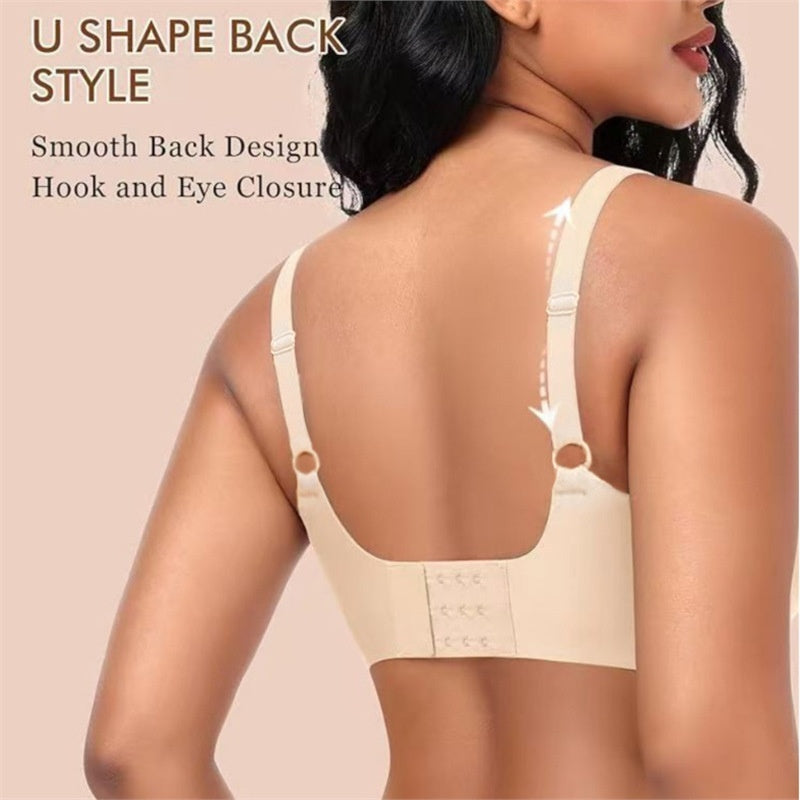 Seamless One-Piece Plus-Size Push-Up Bra For Women With A Beautiful Back