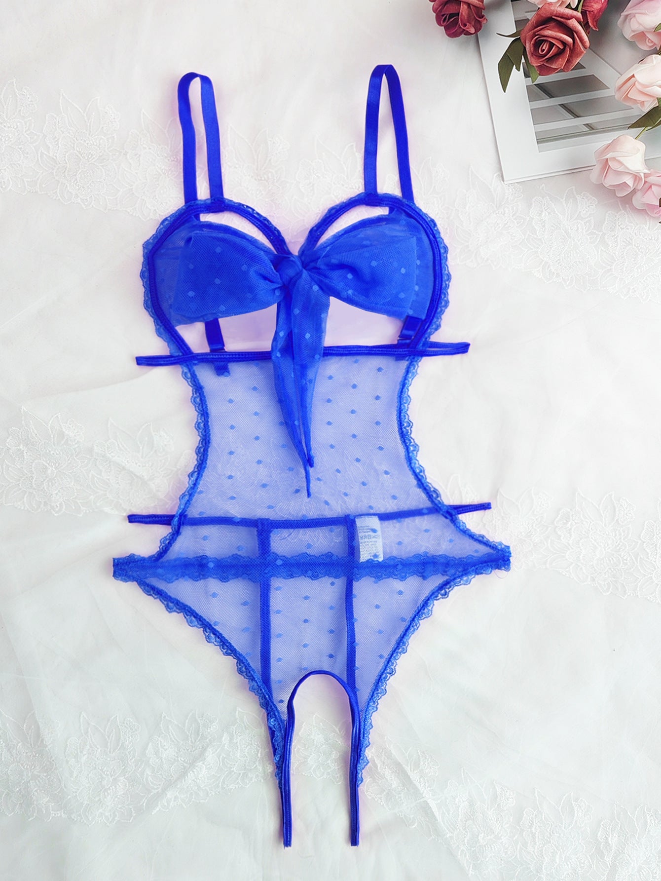 Strapless Sheer Cutout And Ultra-sweet One-piece Bodysuit