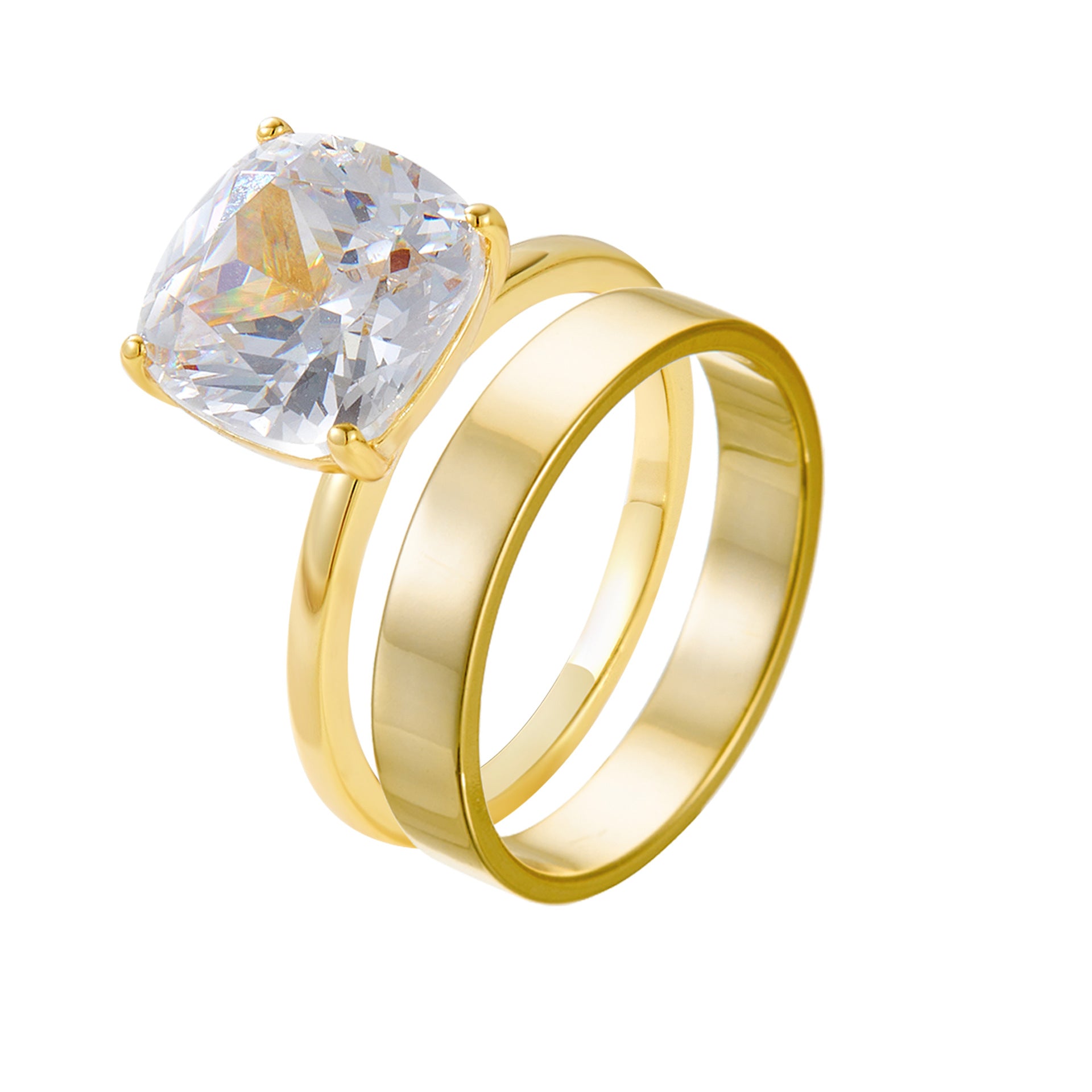 S925 Sterling Silver Ring Set Of Three Pieces For Women