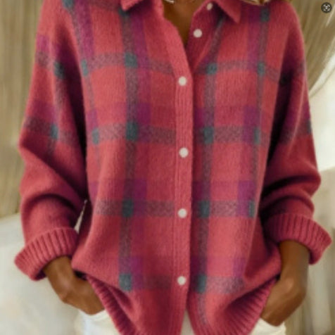 Womens Oversized Cardigan With A Notched LapelPerfect As An Inner Layer Or Standalone Piece