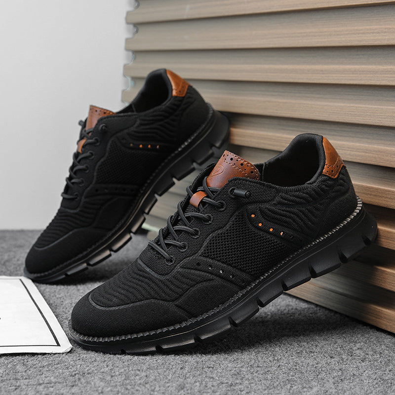 Mens Large Size Breathable Letter Print Quality Sneakers