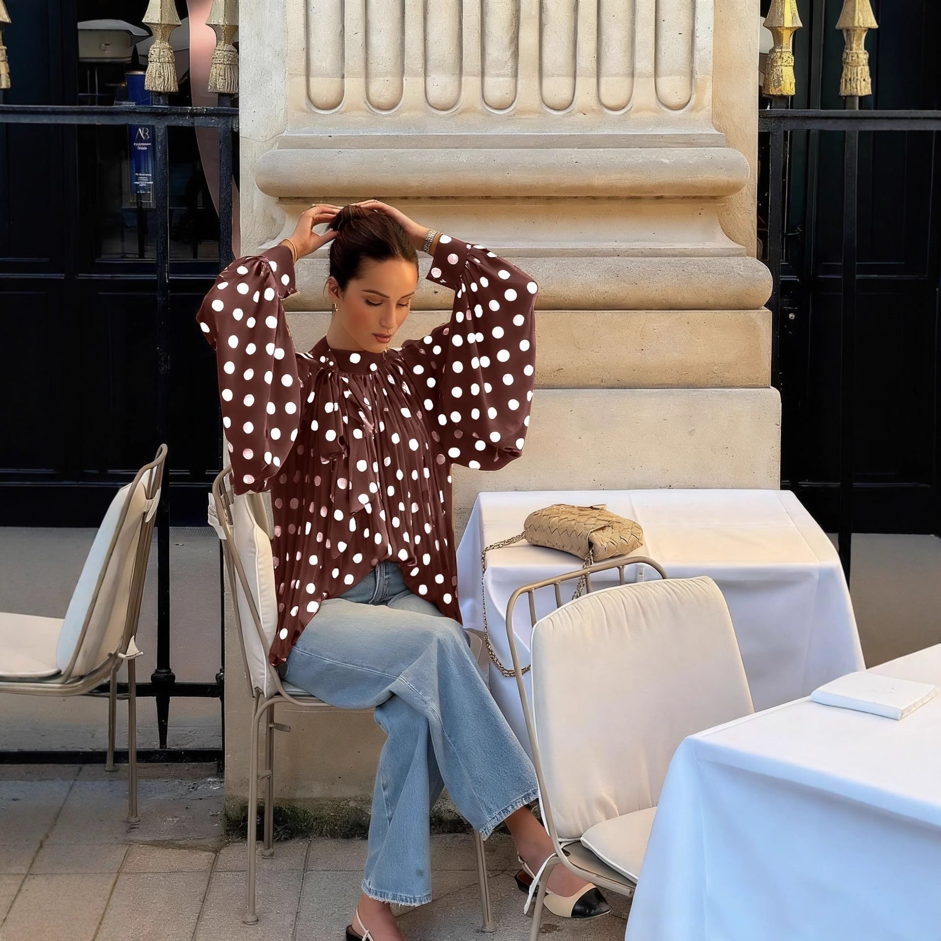 Stylish Minimalist And Relaxed Fit Long Sleeve Top For Women