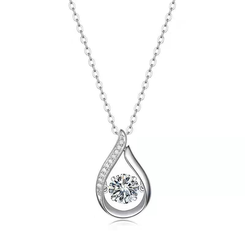 Dynamic Water Drop Shaped Women's Versatile Light Luxury Necklace