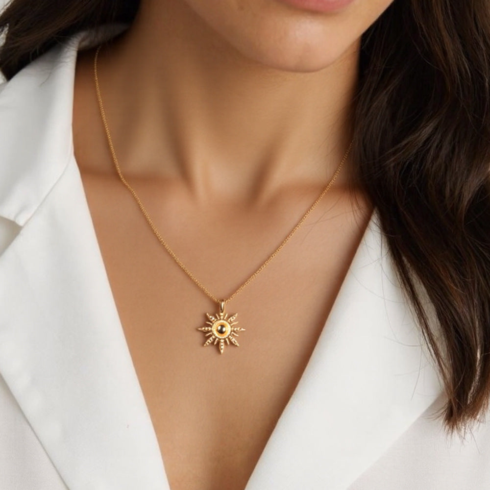 Sunlight-inspired Pendant Necklace Bold Clavicle Chain