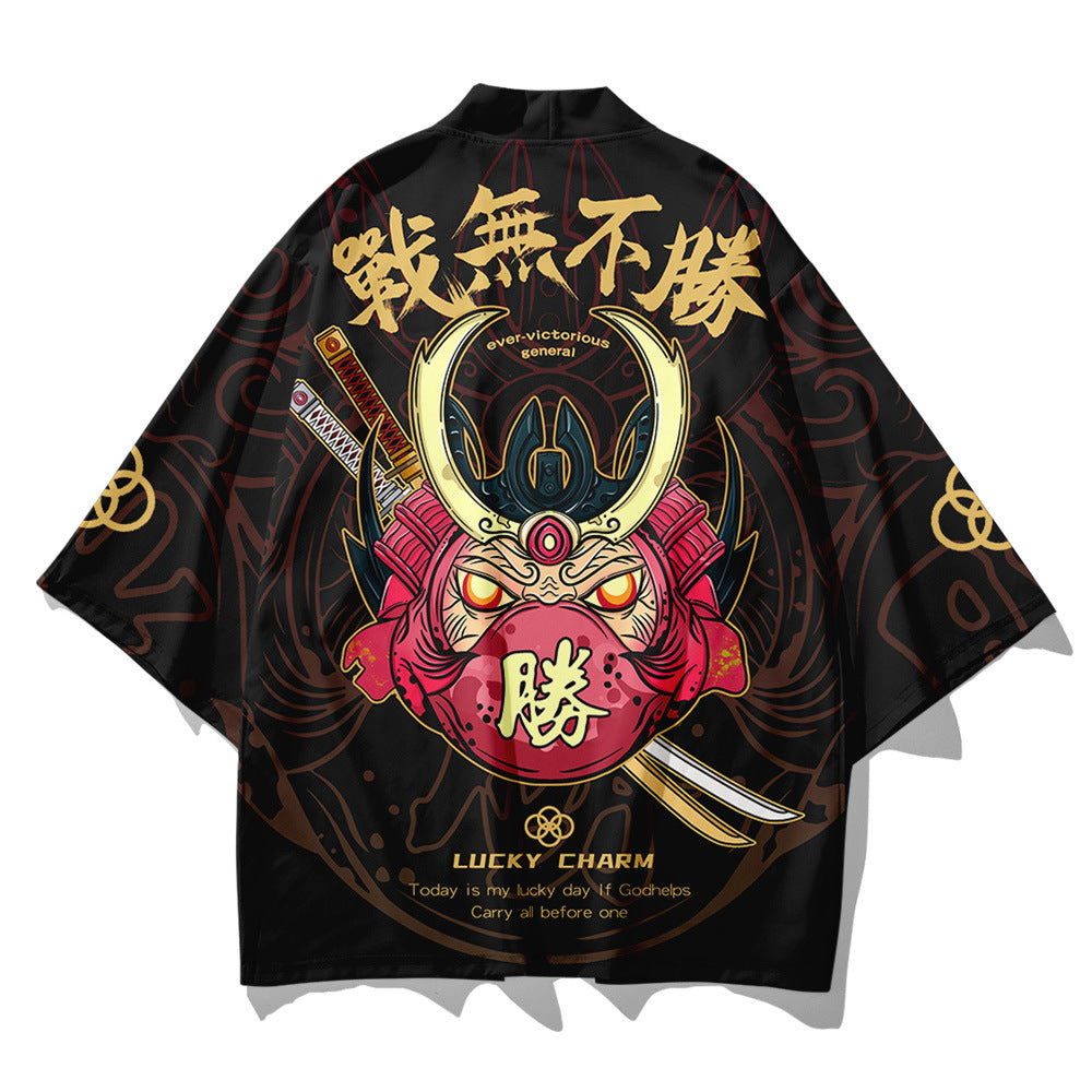 Sunscreen Clothing Kimono National Style Three-quarter Sleeve Cardigan Shirt Kimono Thin Hanfu Haori Tide