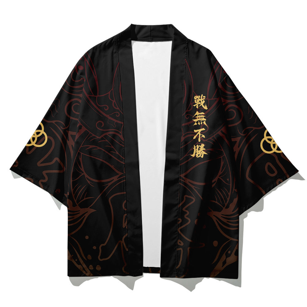 Sunscreen Clothing Kimono National Style Three-quarter Sleeve Cardigan Shirt Kimono Thin Hanfu Haori Tide