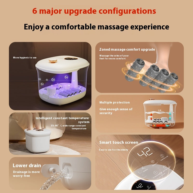 110V Foot Bath Tub Fantastic Foot Warming Appliance Three-dimensional Foot Bath Barrel