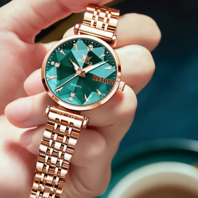 Womens Fashion Rhombus Quartz Watch