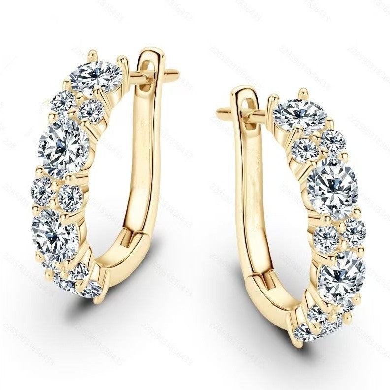 Zircon D European And American-style Designer Earrings