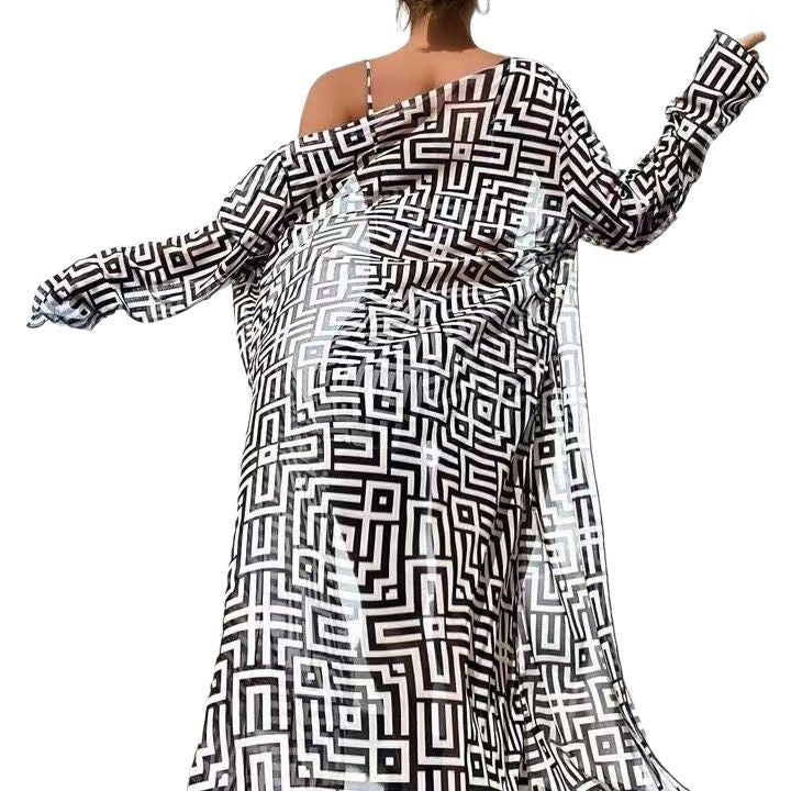 Womens Three-Piece Swimwear Cover-Up Set