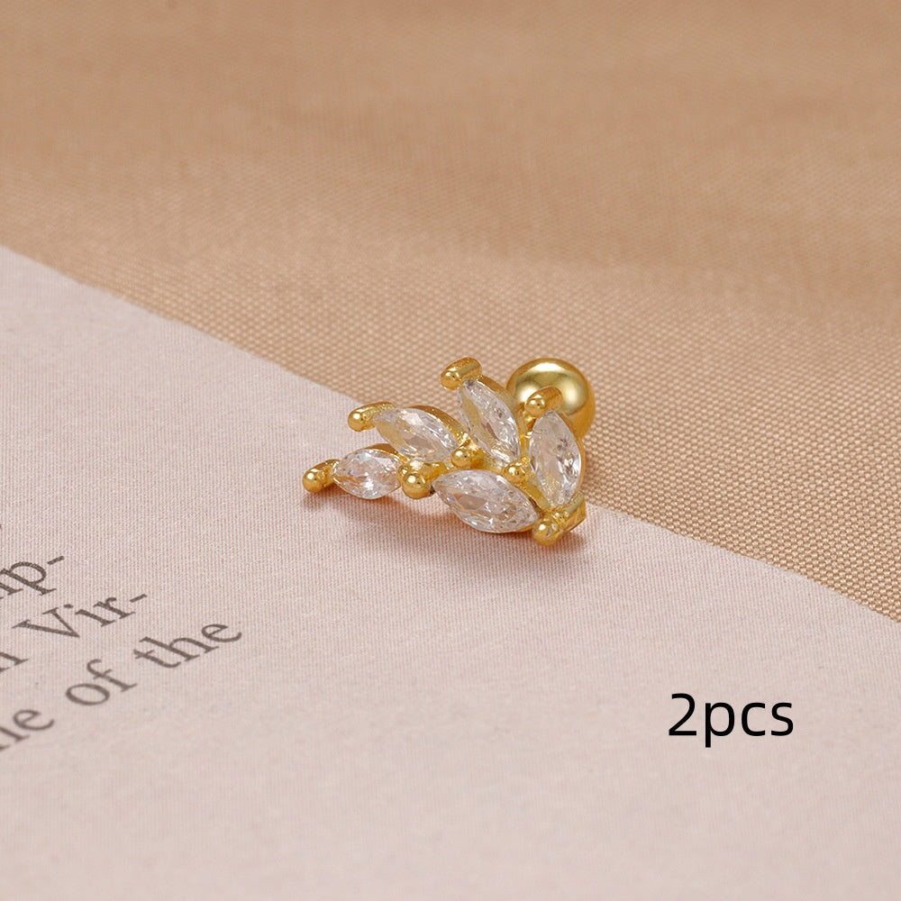 Stainless Steel Screw-back Stud Earrings