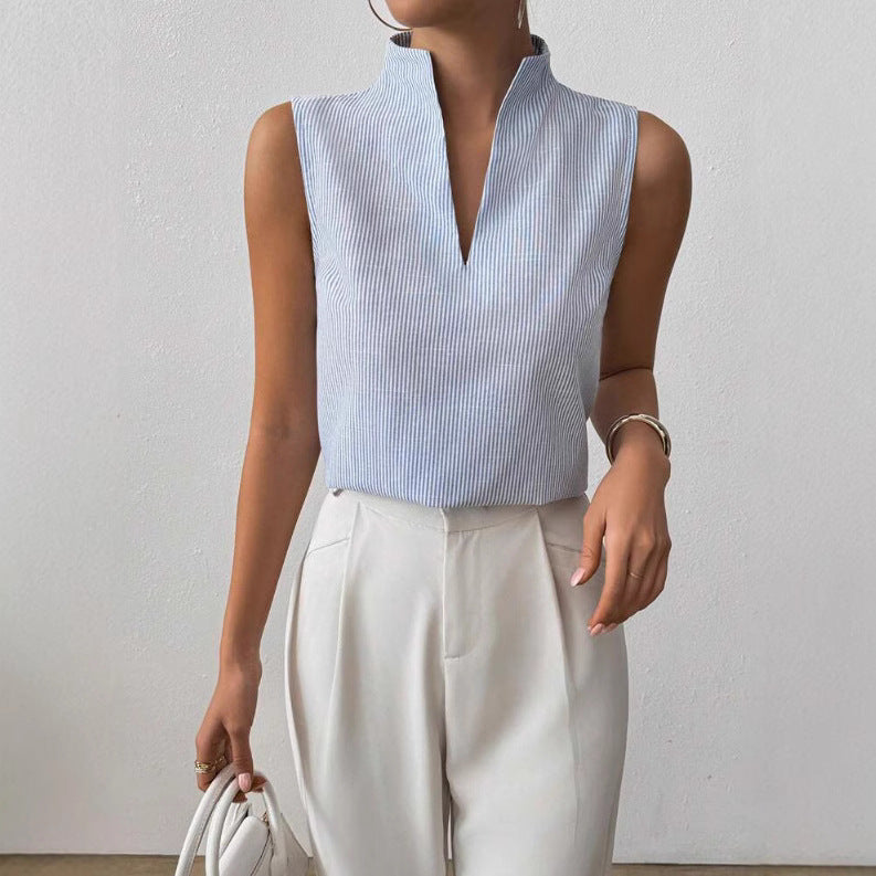 Stylish Minimalist Slim Fit Sleeveless Top For Women