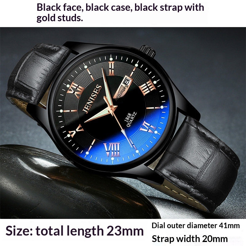 Men's Watch Student Watch Sports Watch Quartz Ultra-thin Waterproof Trendy Luminous Display