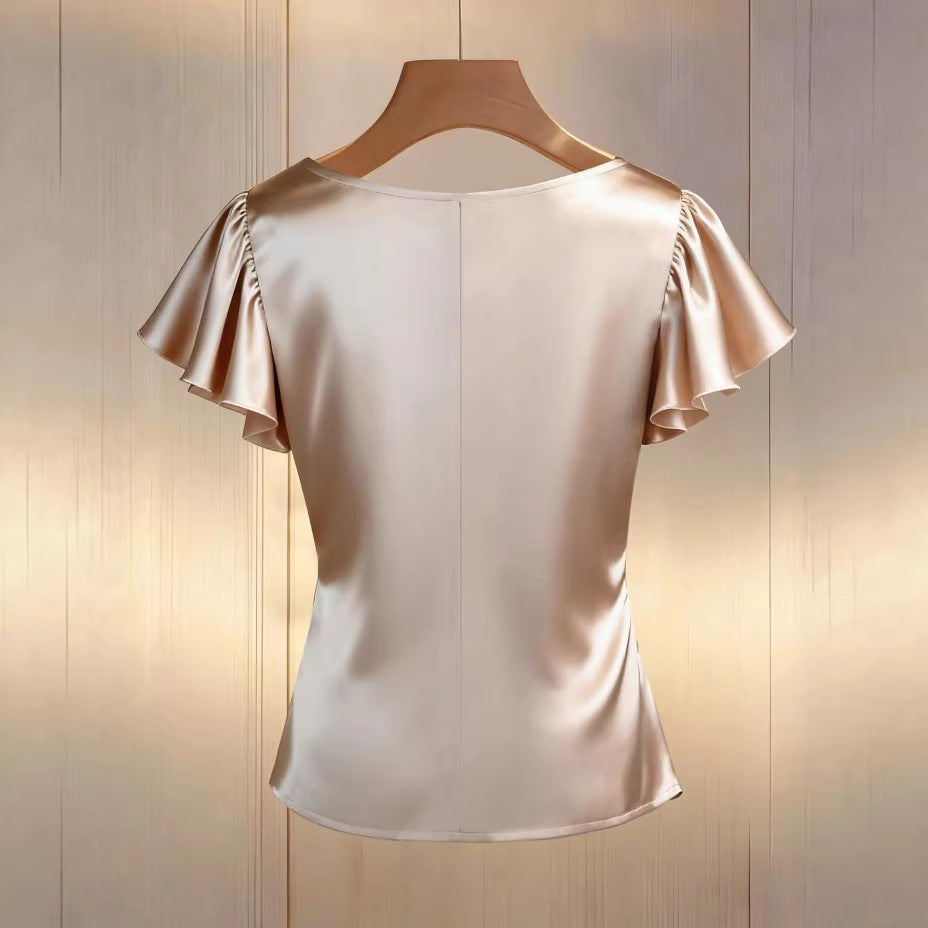 Stylish And Minimalist Womens Short Sleeve Top