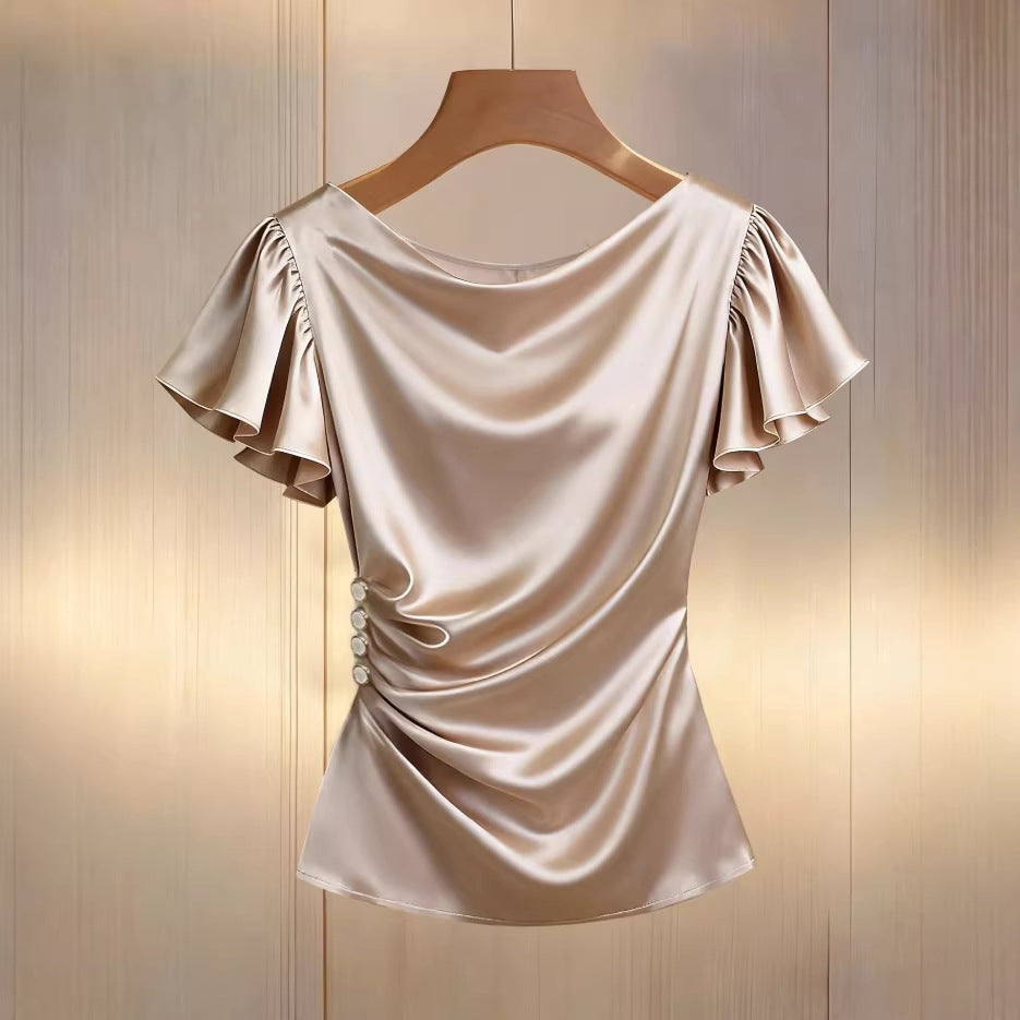 Stylish And Minimalist Womens Short Sleeve Top