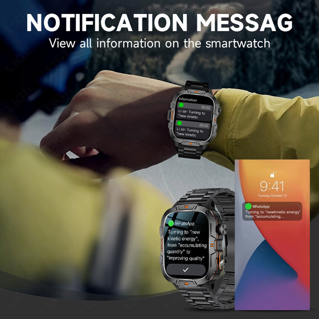 Square Large Screen Multi-function Sports Running Heart Rate Smart Watch