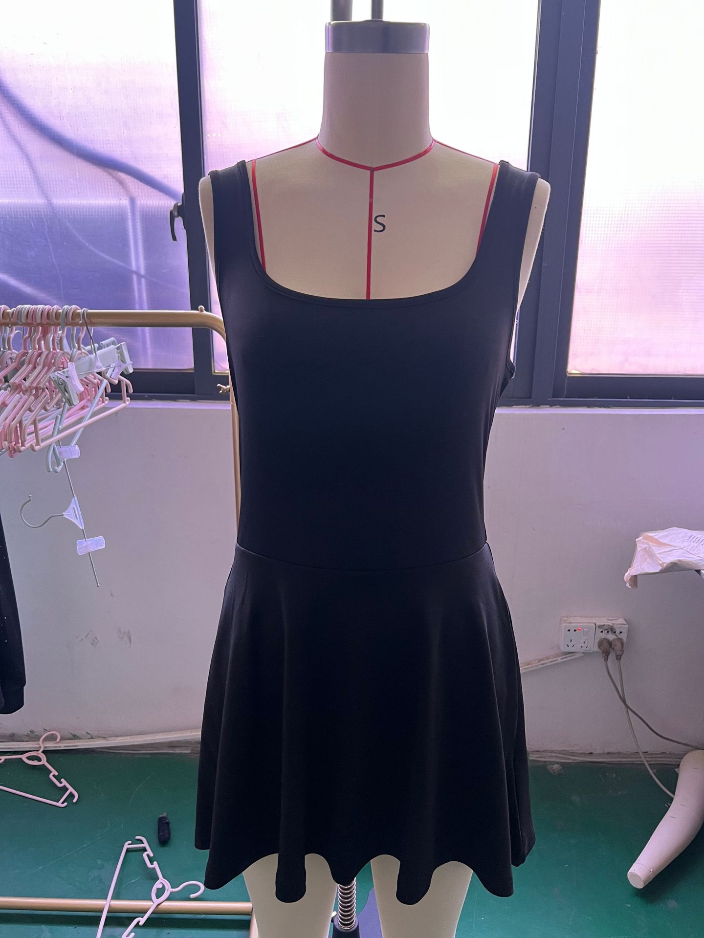 Pocketed Sleeveless Pants Tennis Mini Dress