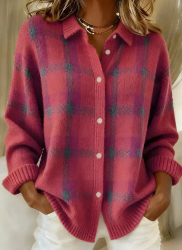 Womens Oversized Cardigan With A Notched LapelPerfect As An Inner Layer Or Standalone Piece