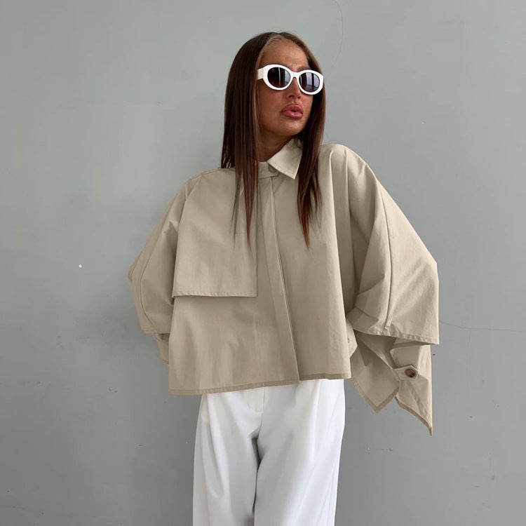 Women's Casual Batwing-sleeve Cardigan Shirt