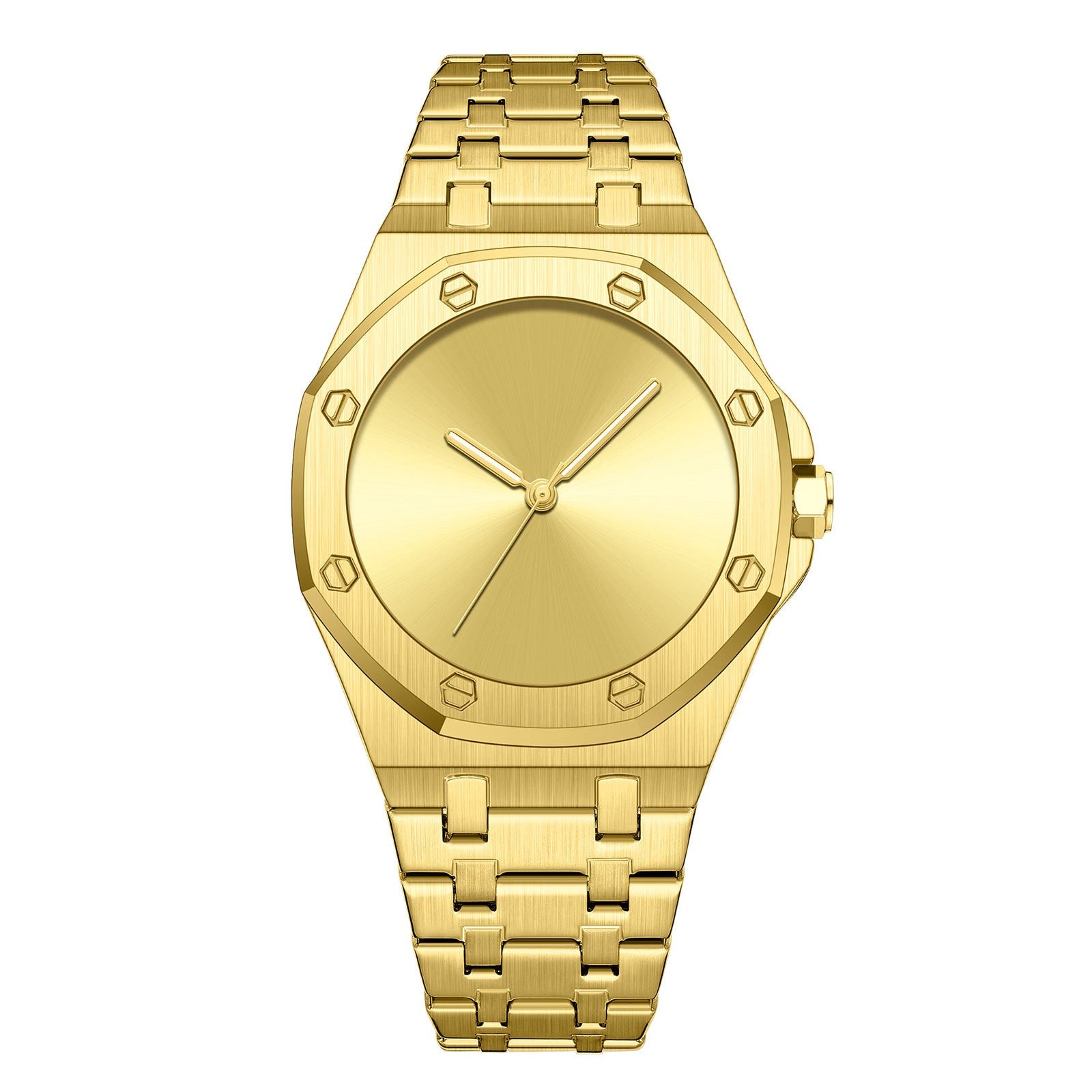 Simple  Smooth-surface  Octagonal   Waterproof Quartz Mens Watch