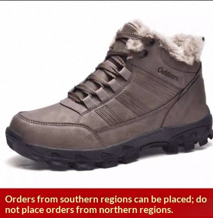 Winter Fleece-lined Thermal Cotton Shoes For Casual And Sports Wear