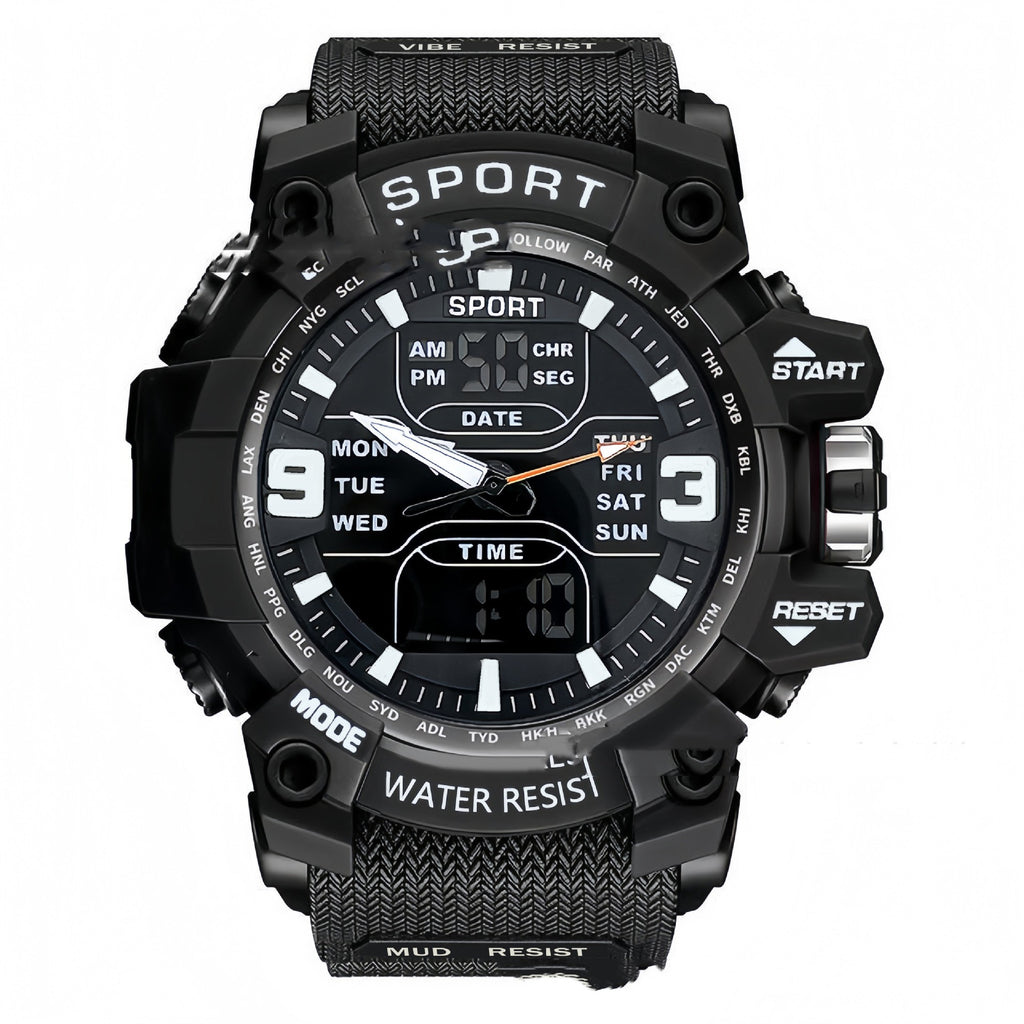 Stylish Black Technology Sports Luminous Boys Electronic Watch