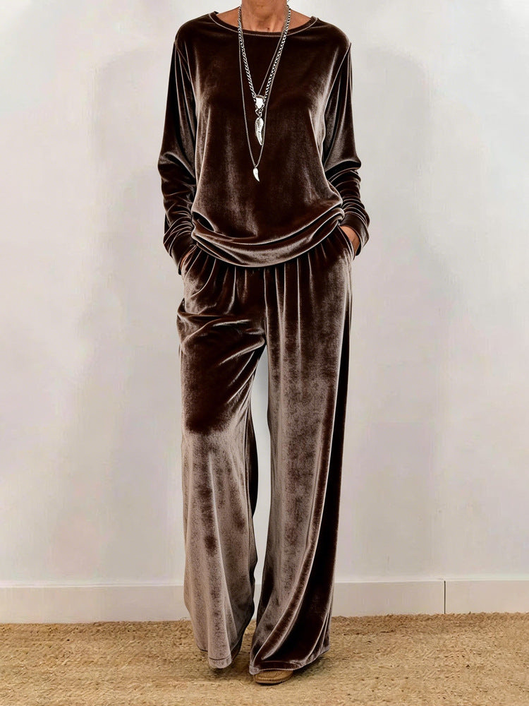 Stylish Minimalist And Relaxed Fit Womens Long Sleeve Set