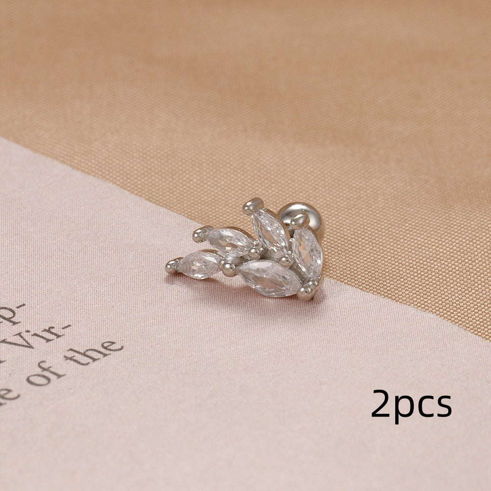 Stainless Steel Screw-back Stud Earrings