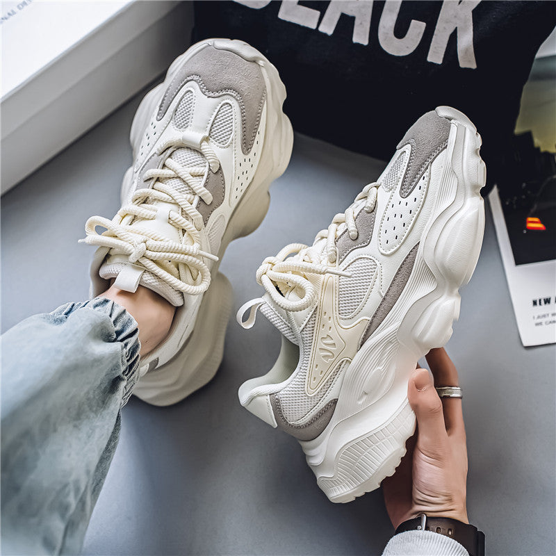 Chunky Soled Dad Sneakers With A Mesh Upper For A Casual Sporty Look