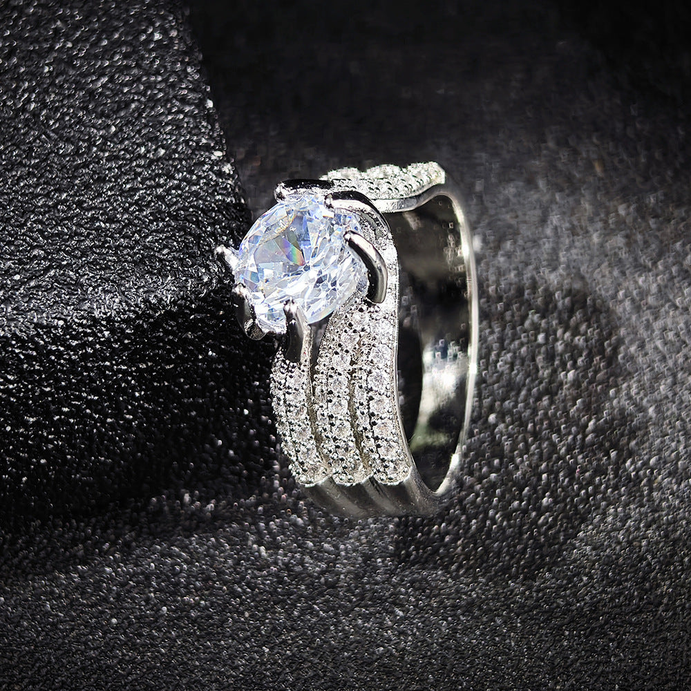 Womens Classic Six-Prong Luxury Ring