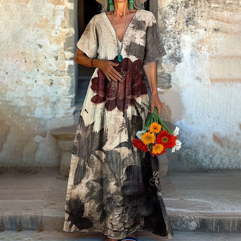 Fashionable Casual Dress With Digital Print