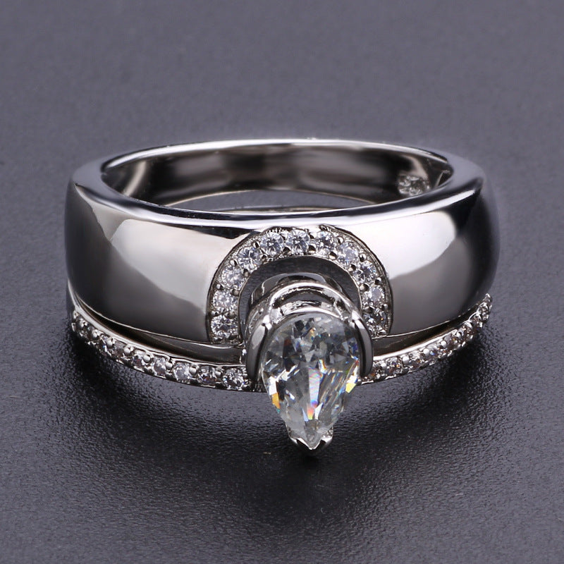 Creative Simulated Diamond Ring Set