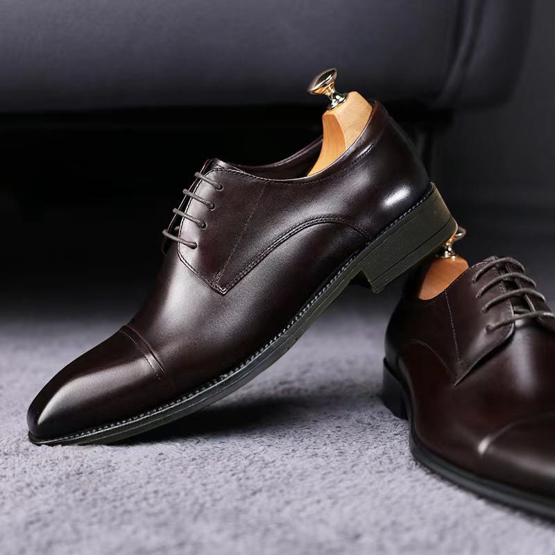 Classic Casual 3D Squaretoe Leather Shoes For Me