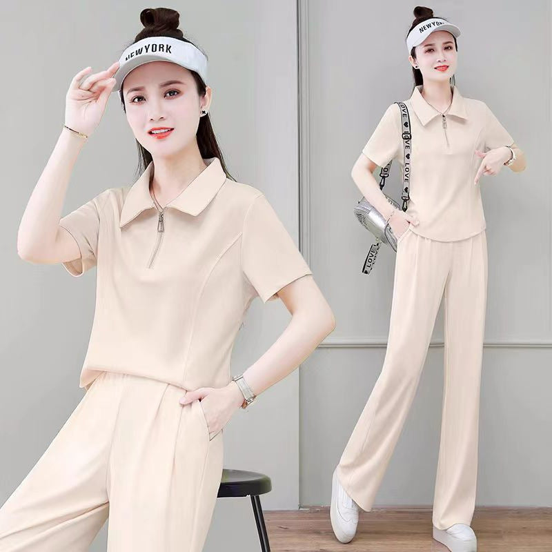 Womens Fashionable Casual Sport Short-Sleeve Set