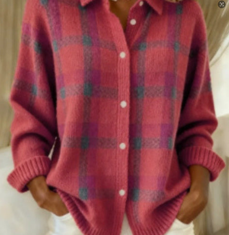 Womens Oversized Cardigan With A Notched LapelPerfect As An Inner Layer Or Standalone Piece