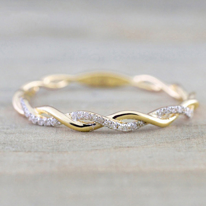 Stylish Personalized Twisted-rope Ring