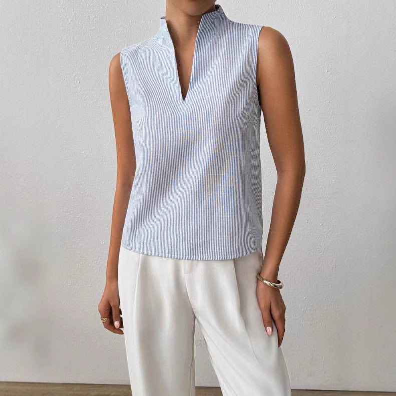 Stylish Minimalist Slim Fit Sleeveless Top For Women