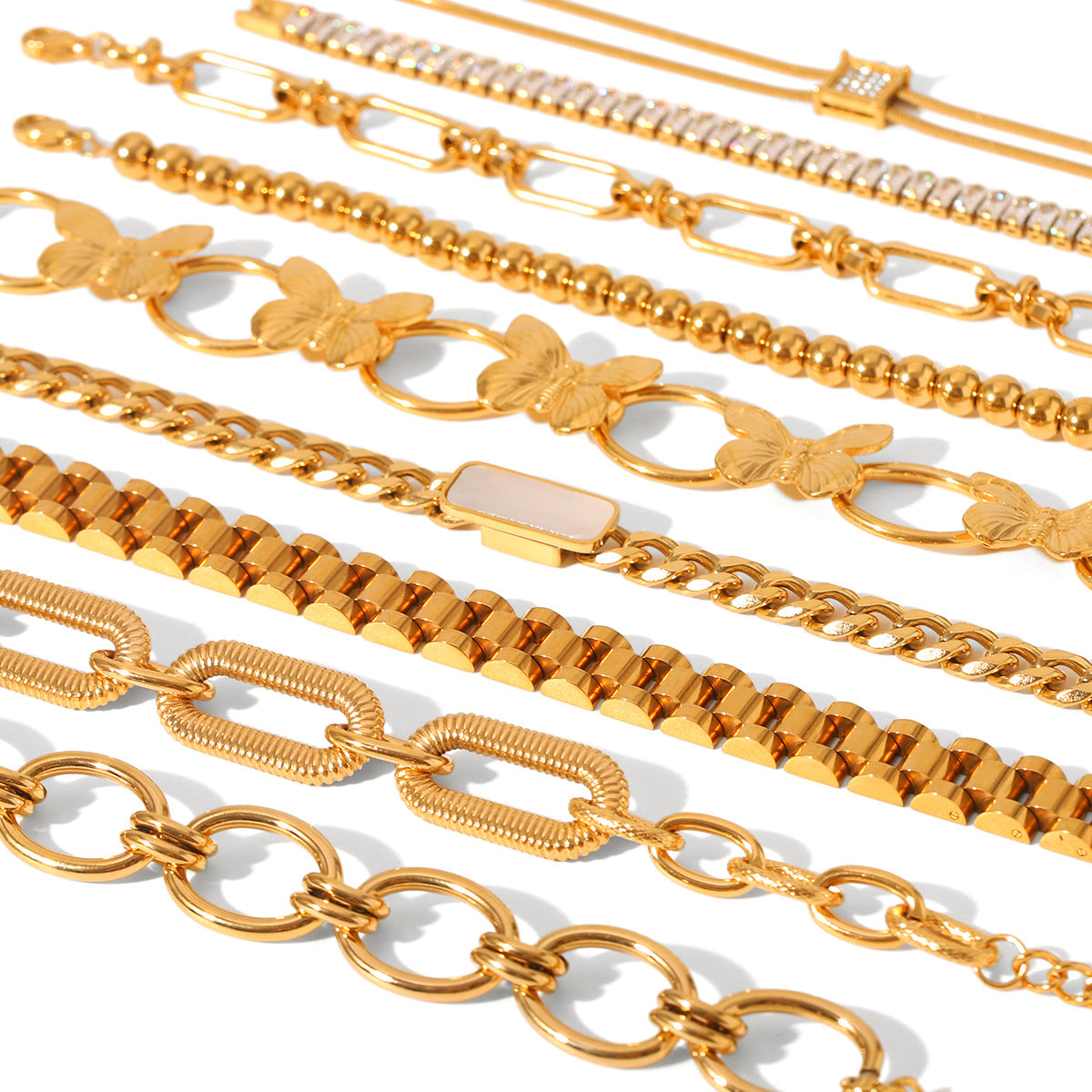 Stainless Steel Light-Luxury High-End Irregular Heart-Shaped Titanium Steel Bracelet