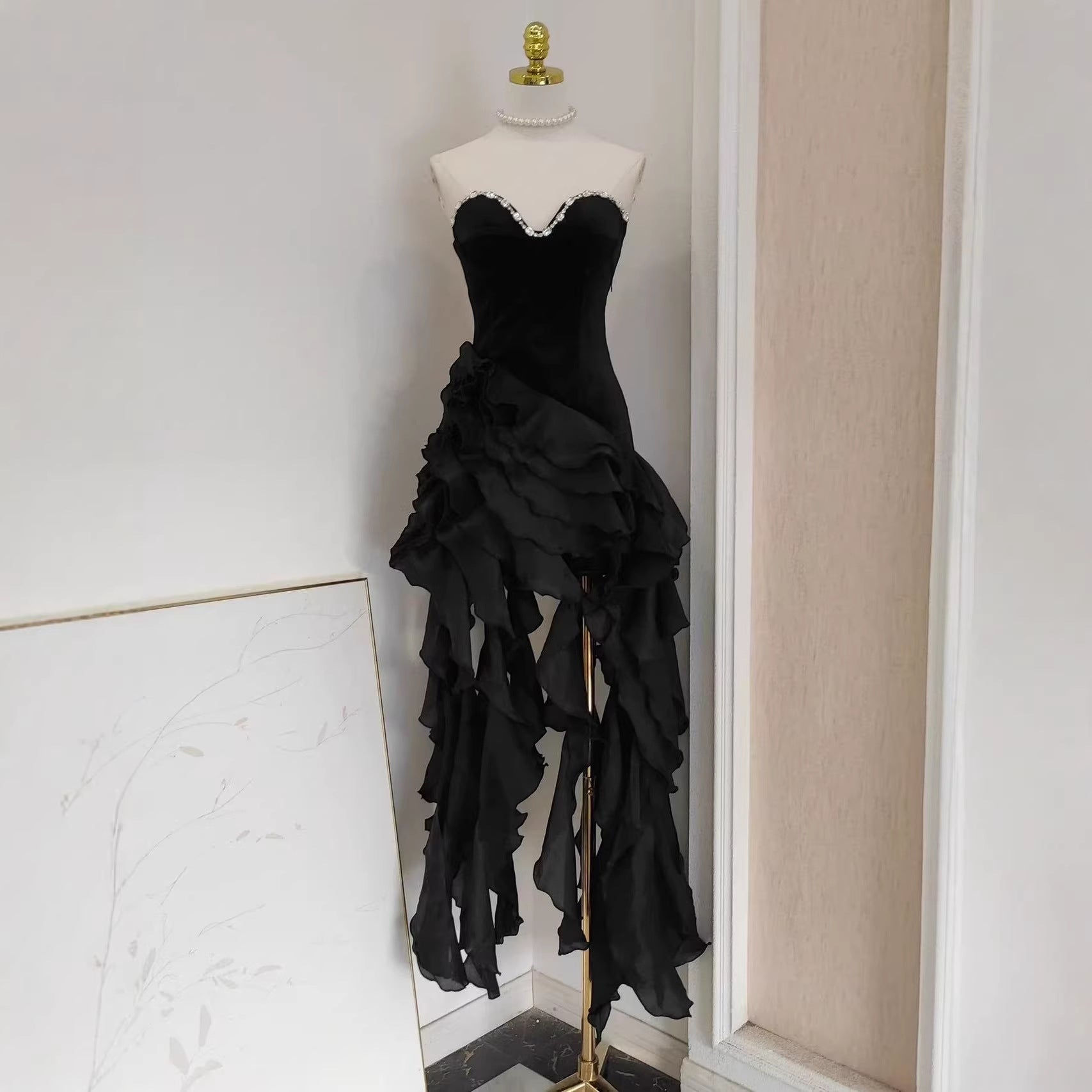 New Womens Dress Asymmetric Socialite-style Gown