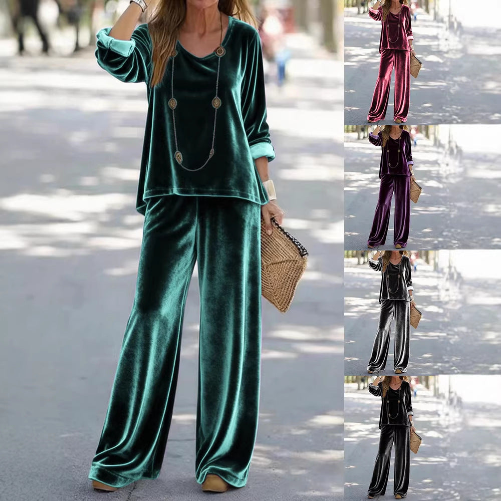 Stylish Minimalist And Relaxed Fit Womens Long Sleeve Set