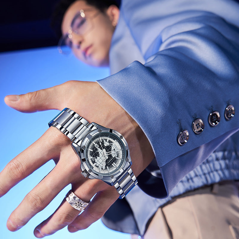 Luminous, Water-resistant Earth Quartz Watch