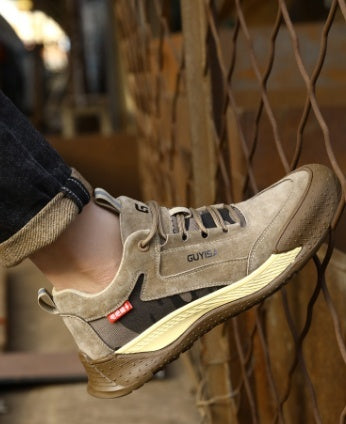 Mens Safety Shoes With Steel Toes  Designed To Protect Against Crushing And Puncture Hazards