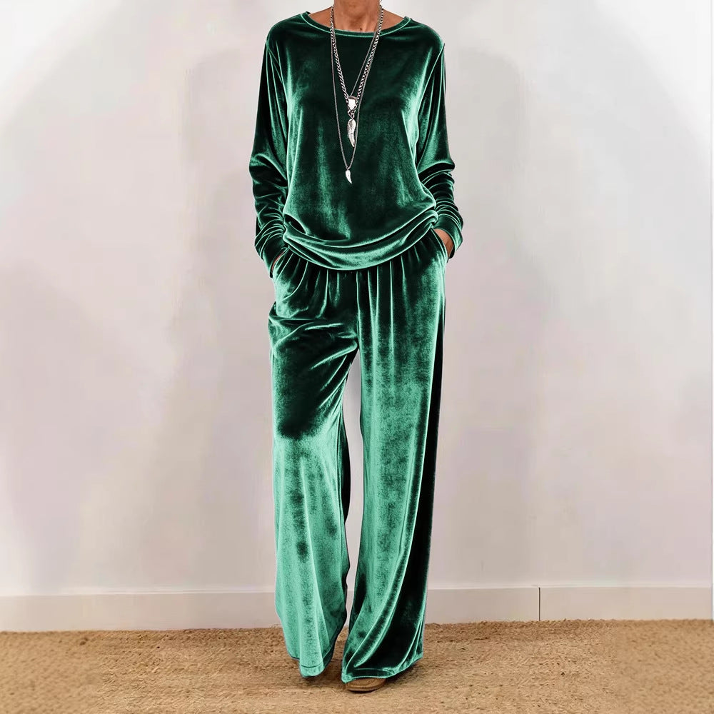 Stylish Minimalist And Relaxed Fit Womens Long Sleeve Set