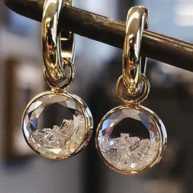 18K Gold Stainless Steel Earrings Fashionable