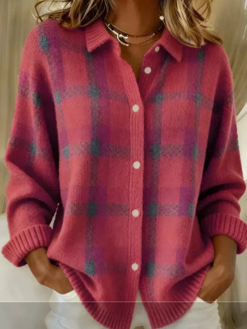 Womens Oversized Cardigan With A Notched LapelPerfect As An Inner Layer Or Standalone Piece