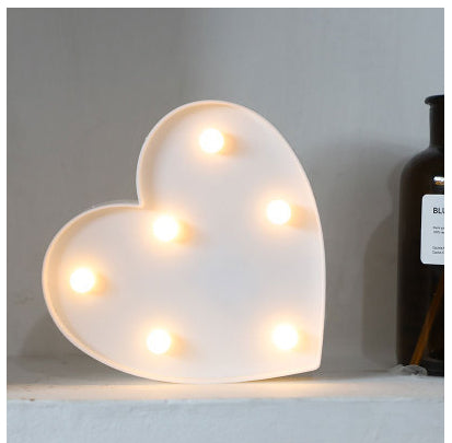 Luminous LED Letter Number Night Light English Alphabet Number Battery Lamp Romantic Wedding Christmas Party Decoration