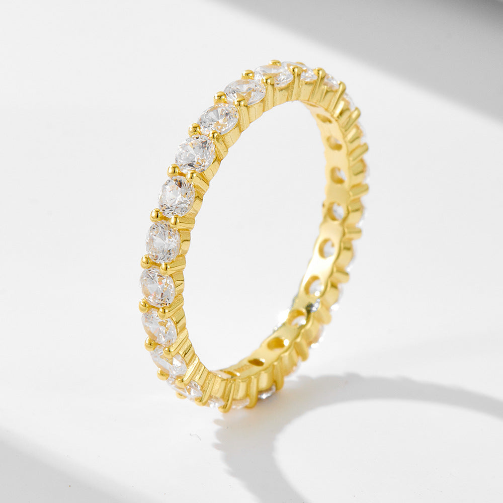 S925 Sterling Silver Ring Set Of Three Pieces For Women