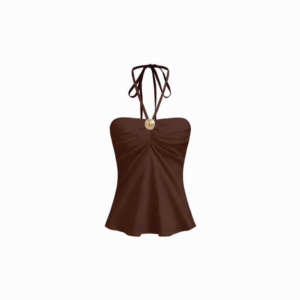 Loose Pure-and-sexy Camisole With Thin Shoulder Straps For Women