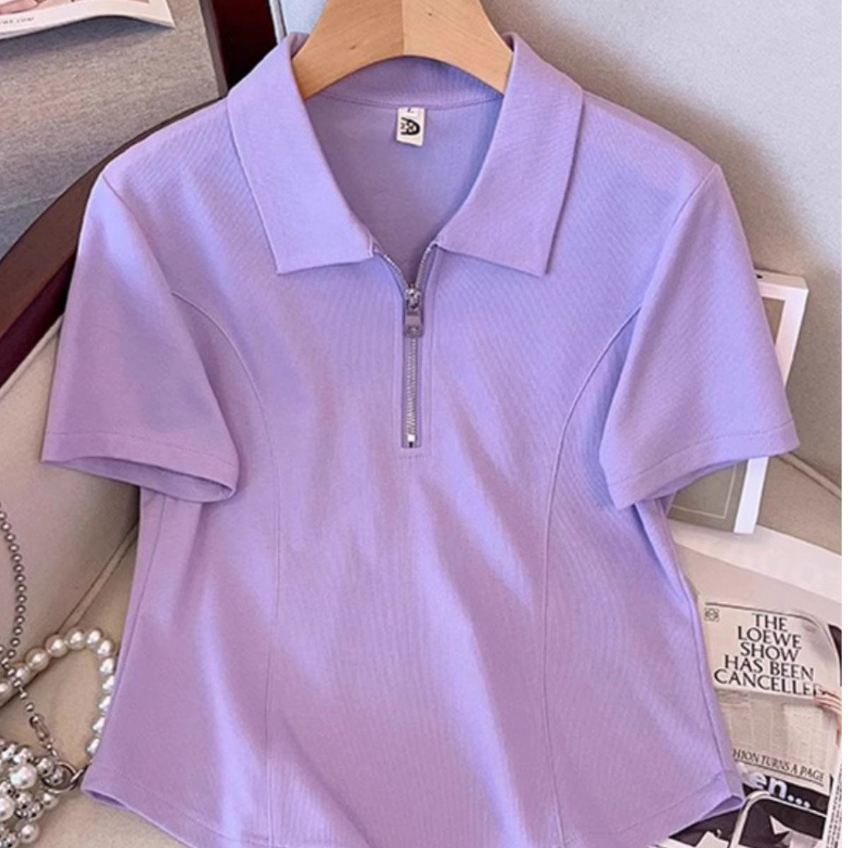 Womens Casual Fashionable Plus-size Short-sleeve Set